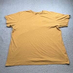 Sitka Shirt Mens XL Mustard Yellow Pima Cotton Logo Short Sleeve Hunting Graphic